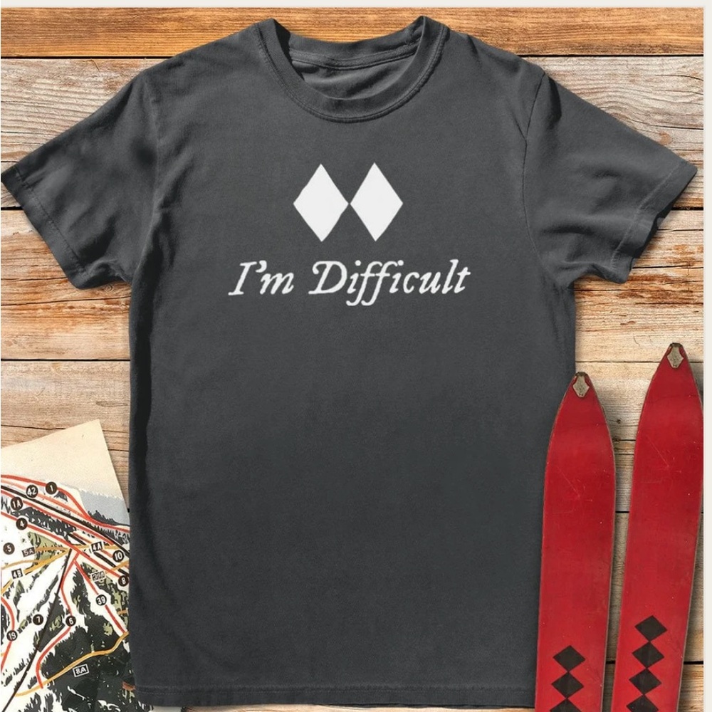 Funny Men’s Ski Tee Shirt